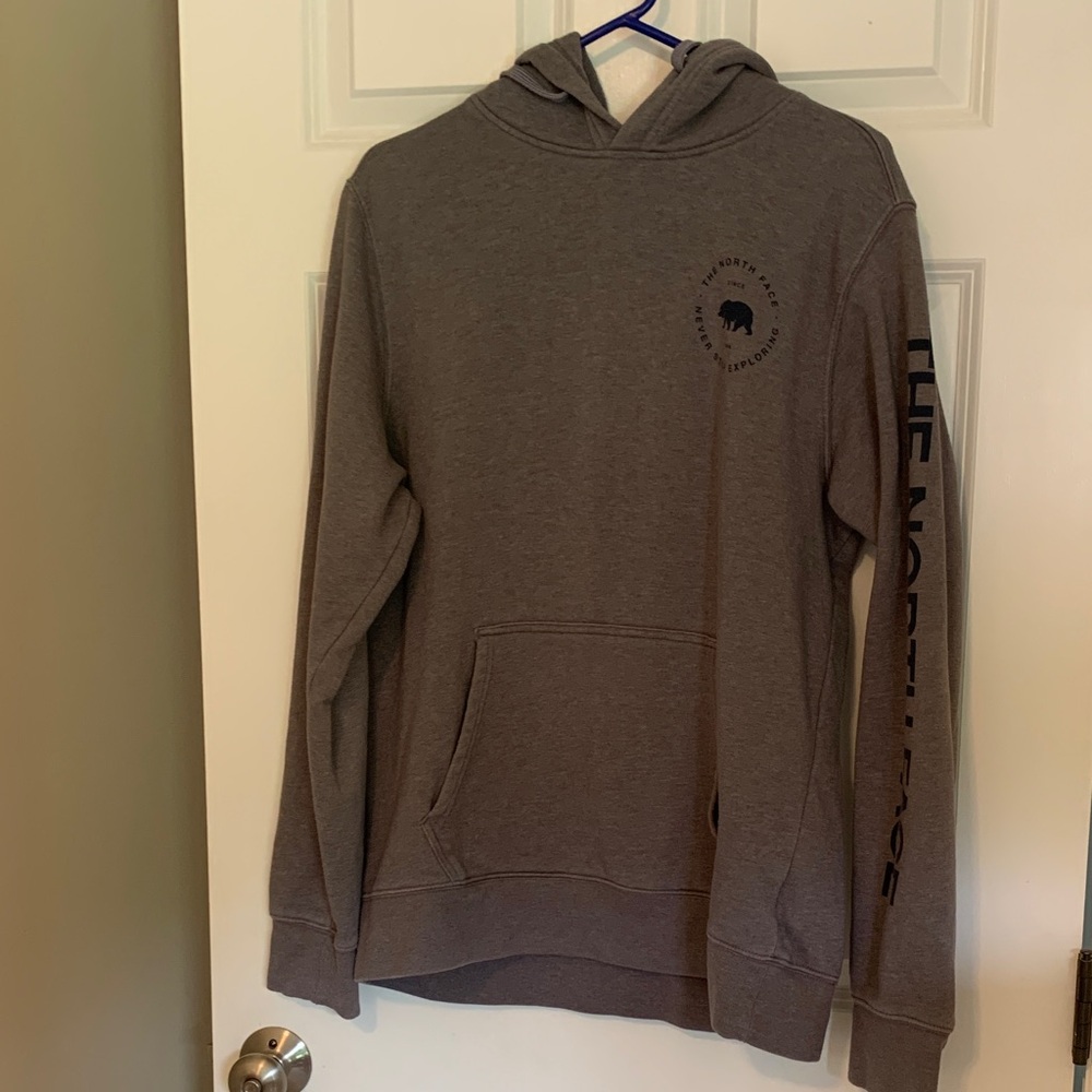 The North Face Men’s Charcoal Gray Hooded Pullover Sweatshirt